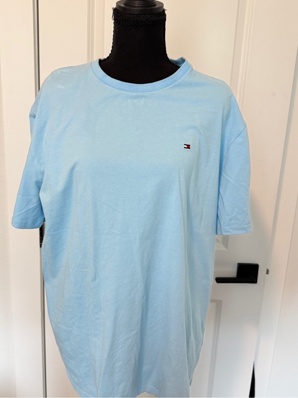 Tommy Hilfiger Pale Blue Short Sleeve Logo Tee